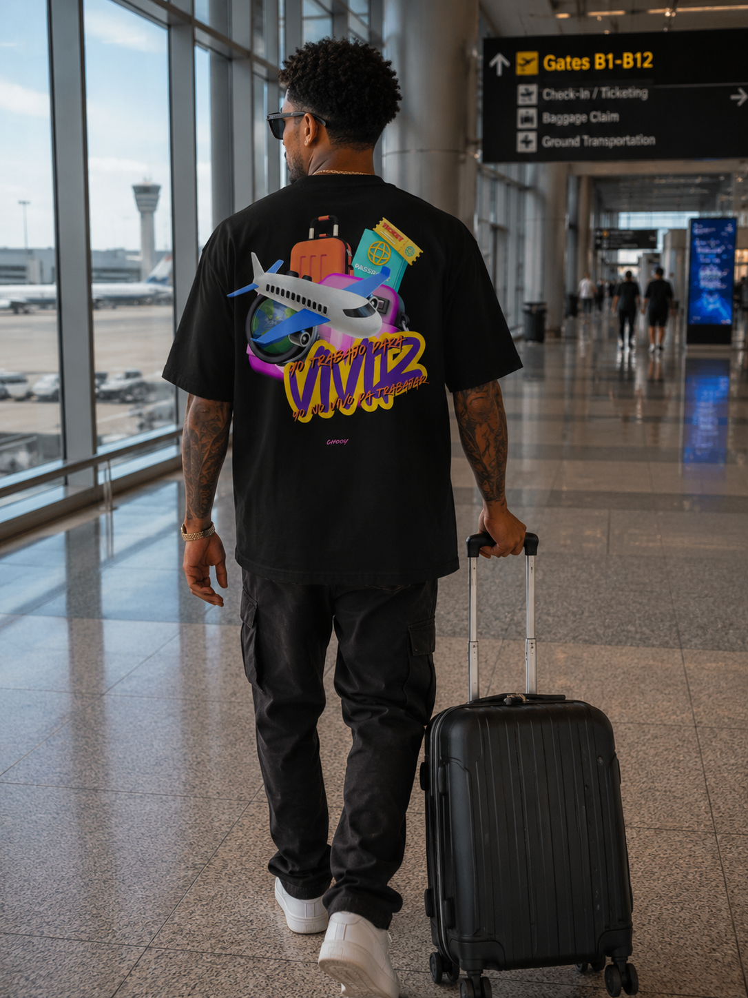 Trabajo para vivir - Unisex Organic Oversized Tee
