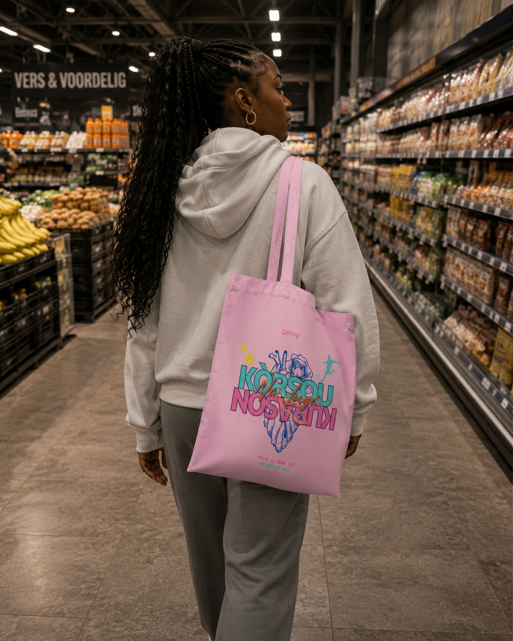 Kòrsou Kurason Na Lugá - Cotton Tote Bag