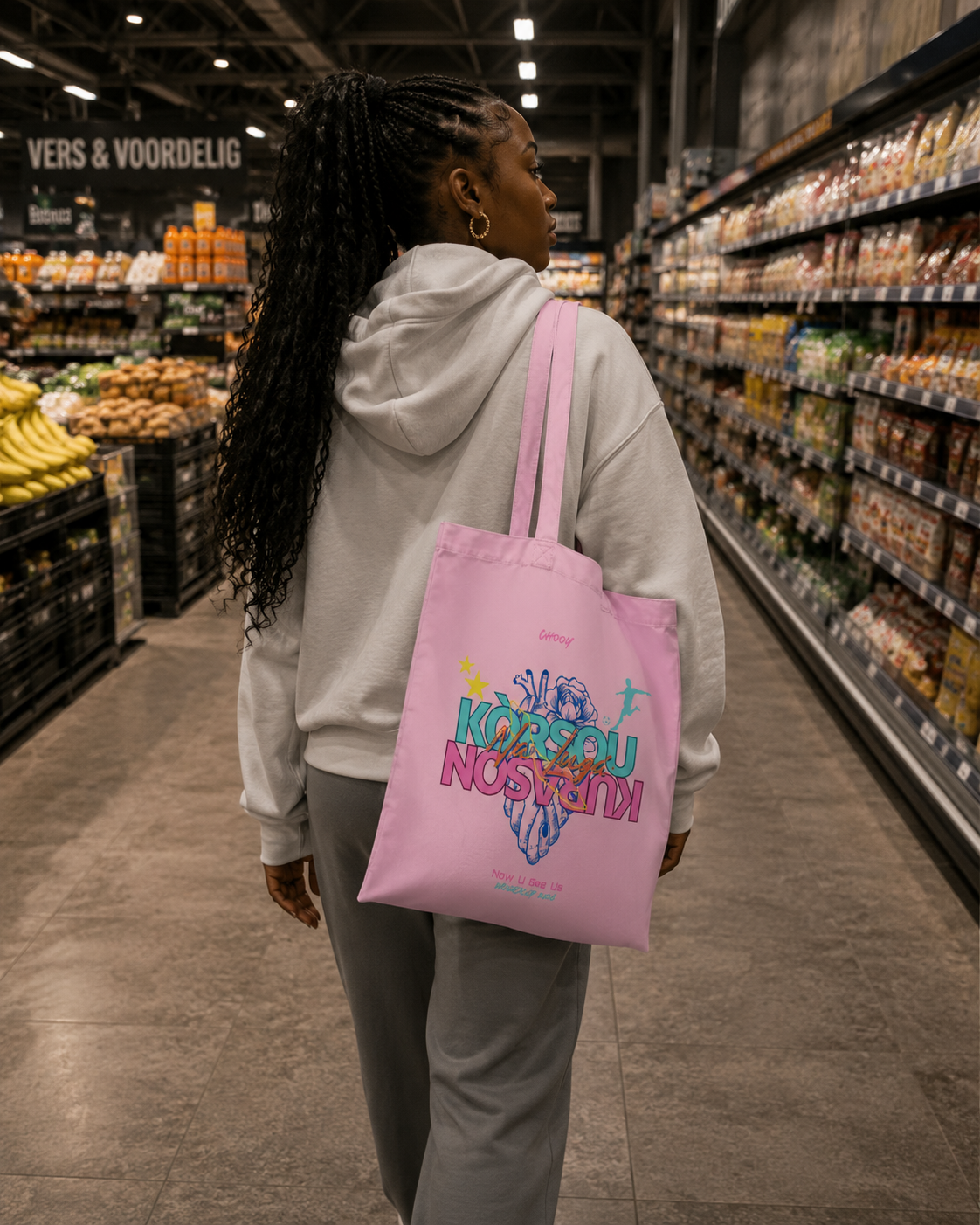 Kòrsou Kurason Na Lugá - Cotton Tote Bag